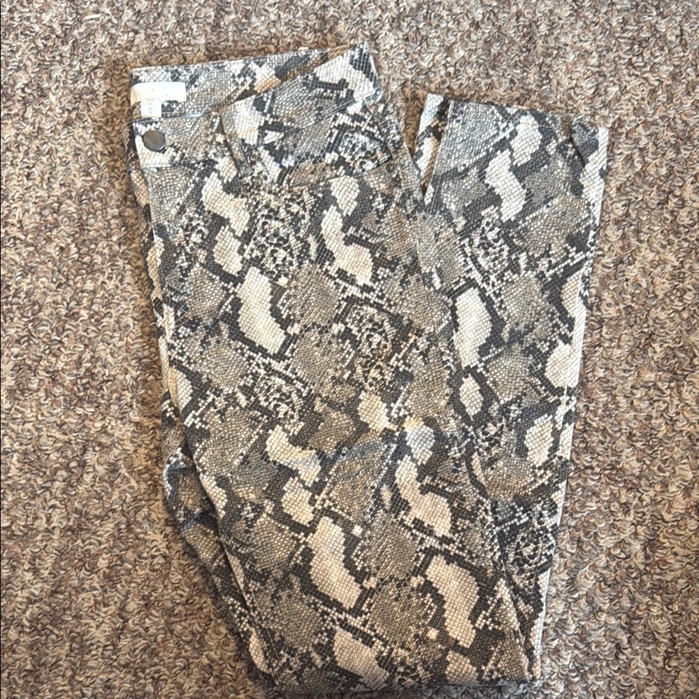 H&M snake print jeans